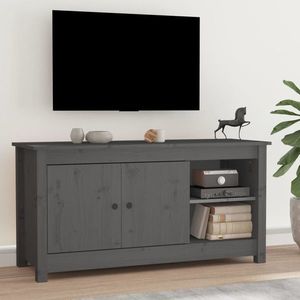 vidaXL Comodă TV, gri, 103x36, 5x52 cm, lemn masiv de pin imagine