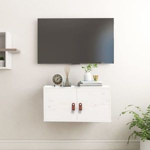 vidaXL Dulap de perete, alb, 60x30x30 cm, lemn masiv de pin imagine