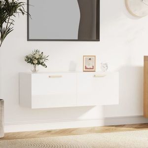 vidaXL Dulap de perete, alb extralucios, 100x36, 5x35 cm lemn prelucrat imagine