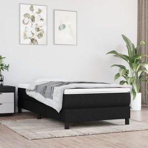 vidaXL Cadru de pat, negru, 80x200 cm, material textil imagine