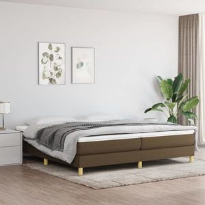 vidaXL Cadru de pat, maro închis, 200x200 cm, material textil imagine