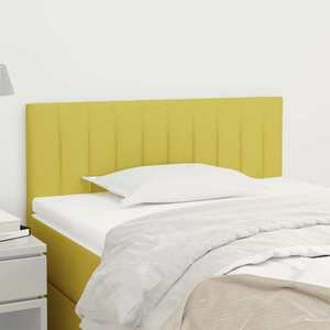 vidaXL Tăblie de pat, verde, 90x5x78/88 cm, textil imagine