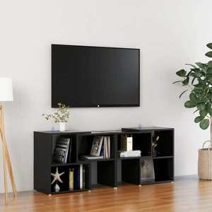 vidaXL Comodă TV, negru extralucios, 104x30x52 cm, PAL imagine