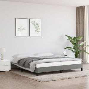 vidaXL Cadru de pat, gri închis, 180 x 200 cm, material textil imagine