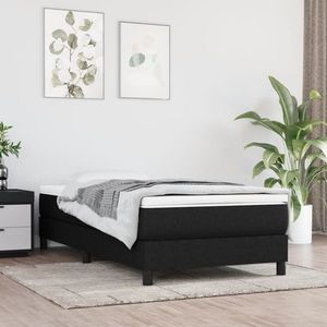 vidaXL Saltea de pat cu arcuri, negru, 80x200x20 cm, textil imagine