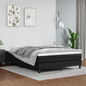 vidaXL Saltea de pat cu arcuri, negru, 140x200x20 cm, piele ecologică imagine