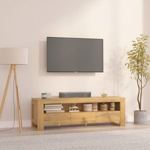 vidaXL Comodă TV, 110x30x35 cm, lemn masiv de tec imagine