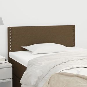 vidaXL Tăblie de pat, maro închis, 90x5x78/88 cm, textil imagine