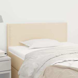 vidaXL Tăblie de pat, crem, 90x5x78/88 cm, textil imagine