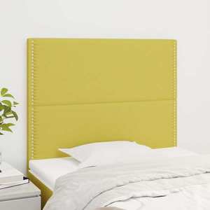 vidaXL Tăblii de pat, 2 buc, verde, 100x5x78/88 cm, textil imagine