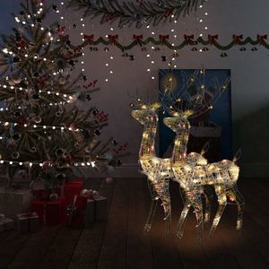 vidaXL Decorațiuni ren de Crăciun, 2 buc., multicolor, 120 cm, acril imagine