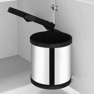 vidaXL Coș de gunoi încorporat de bucătărie, 8 L, oțel inoxidabil imagine