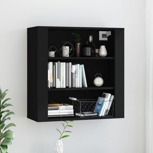 vidaXL Dulap de perete, negru, 80x33x80 cm, lemn prelucrat imagine