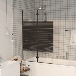 vidaXL Cabină de duș pliabilă, negru, 80x140 cm, ESG imagine