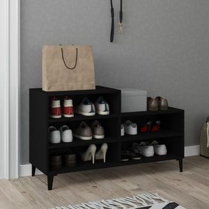 vidaXL Pantofar, negru, 102x36x60 cm, lemn compozit imagine