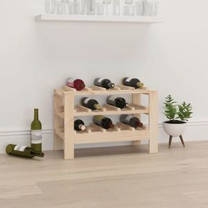vidaXL Suport de vinuri, 61, 5x30x42 cm, lemn masiv de pin imagine