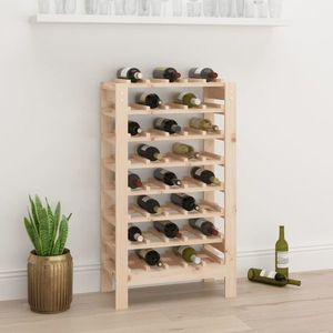 vidaXL Suport de vinuri, 61, 5x30x107, 5 cm, lemn masiv de pin imagine