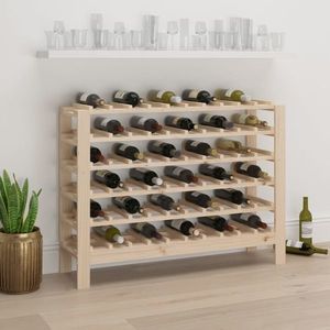 vidaXL Suport de vinuri, 109, 5x30x82 cm, lemn masiv de pin imagine