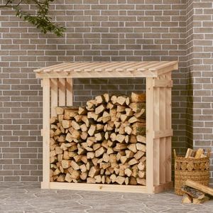 vidaXL Rastel pentru lemne de foc, 108x64, 5x109 cm, lemn masiv pin imagine