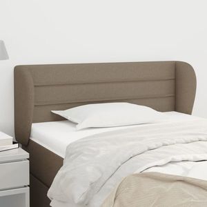 vidaXL Tăblie de pat cu aripioare gri taupe 103x23x78/88 cm textil imagine