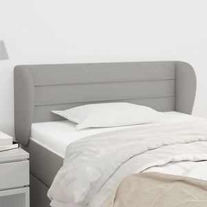 vidaXL Tăblie de pat cu aripioare gri deschis 103x23x78/88 cm textil imagine