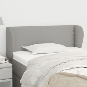 vidaXL Tăblie de pat cu aripioare gri deschis 103x23x78/88 cm textil imagine