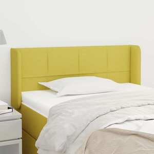 vidaXL Tăblie de pat cu aripioare verde 103x16x78/88 cm textil imagine