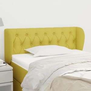 vidaXL Tăblie de pat cu aripioare verde 93x23x78/88 cm material textil imagine