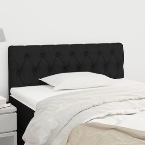 vidaXL Tăblie de pat, negru, 90x7x78/88 cm, textil imagine