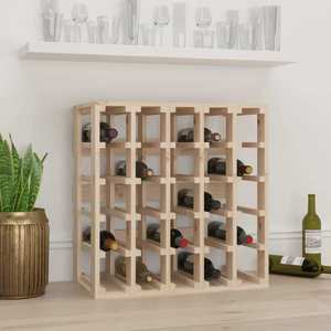 vidaXL Suport de vinuri, 58, 5x33x60, 5 cm, lemn masiv de pin imagine