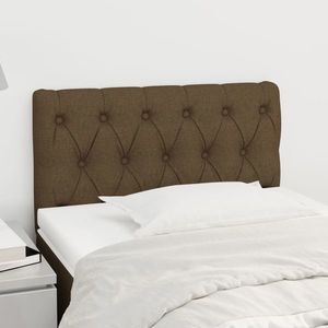 vidaXL Tăblie de pat, maro închis, 80x7x78/88 cm, textil imagine