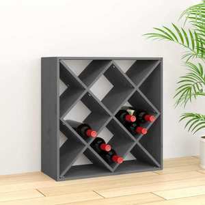 vidaXL Dulap de vinuri, gri, 62x25x62 cm, lemn masiv de pin imagine