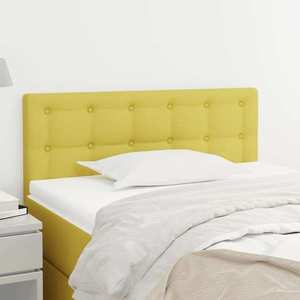 vidaXL Tăblie de pat, verde, 90x5x78/88 cm, textil imagine