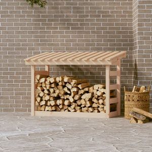 vidaXL Rastel pentru lemne de foc, 108x64, 5x78 cm, lemn masiv pin imagine