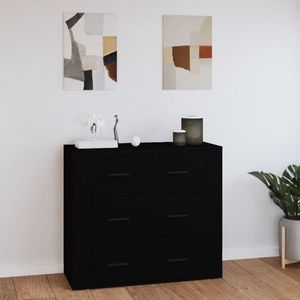 vidaXL Dulap, negru, 80x33x70 cm, lemn prelucrat imagine