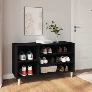 vidaXL Pantofar, negru, 102x36x60 cm, lemn compozit imagine