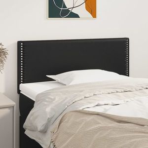 vidaXL Tăblie de pat, negru, 100x5x78/88 cm, piele ecologică imagine