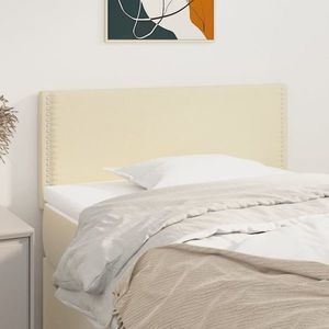 vidaXL Tăblie de pat, crem, 80x5x78/88 cm, piele ecologică imagine