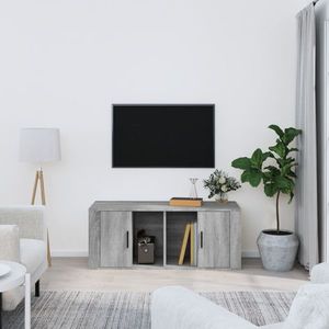 vidaXL Comodă TV, gri sonoma, 100x35x40 cm, lemn prelucrat imagine