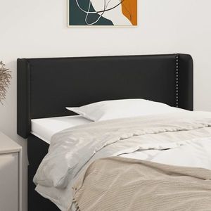 vidaXL Tăblie de pat cu aripioare negru 83x16x78/88 cm piele ecologică imagine