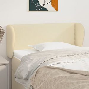 vidaXL Tăblie de pat cu aripioare crem 93x23x78/88 cm piele ecologică imagine