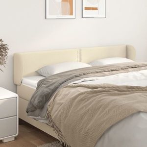 vidaXL Tăblie de pat cu aripioare crem 203x23x78/88 cm piele ecologică imagine