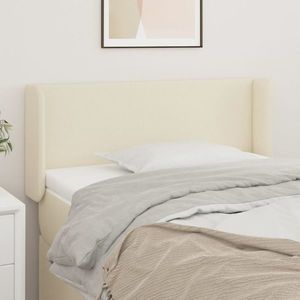 vidaXL Tăblie de pat cu aripioare crem 103x16x78/88 cm piele ecologică imagine