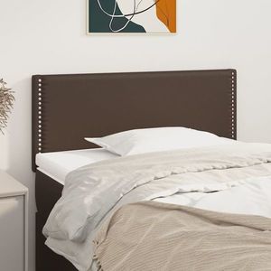 vidaXL Tăblie de pat, maro, 100x5x78/88 cm, piele ecologică imagine