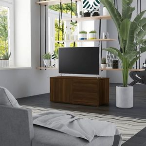 vidaXL Comodă TV, stejar maro, 80x34x36 cm, lemn prelucrat imagine
