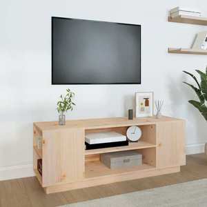 vidaXL Comodă TV, 110x35x40, 5 cm, lemn masiv de pin imagine