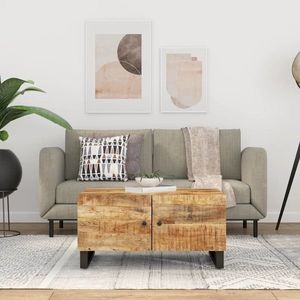 vidaXL Măsuță de cafea, 80x50x40 cm, lemn masiv mango/lemn prelucrat imagine