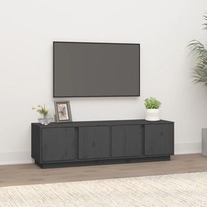 vidaXL Comodă TV, gri, 140x40x40 cm, lemn masiv de pin imagine