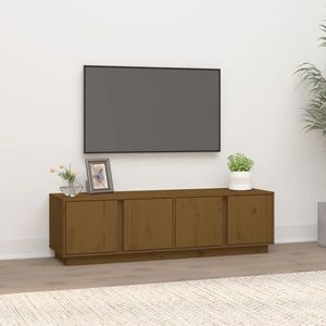 vidaXL Comodă TV, maro miere, 140x40x40 cm, lemn masiv de pin imagine