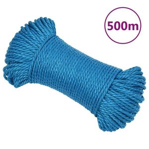 vidaXL Frânghie de lucru, albastru, 3 mm, 500 m, polipropilenă imagine